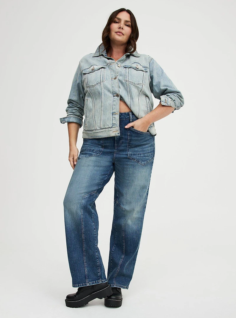 High-Rise Straight Denim Jean