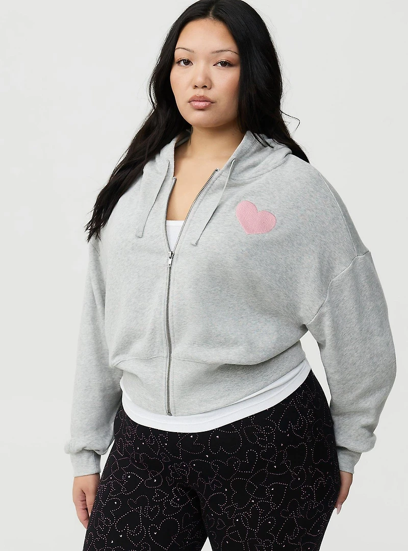 Full-Length Rhinestone Heart Leggings