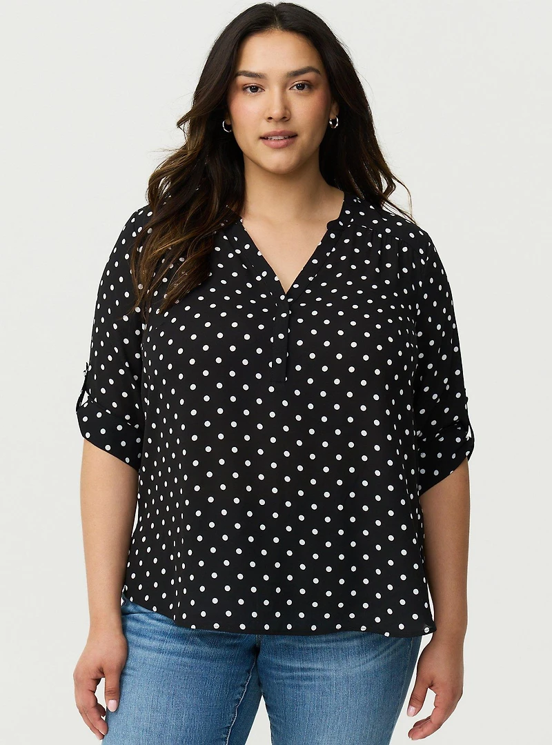 Harper Georgette Straight Hem Blouse