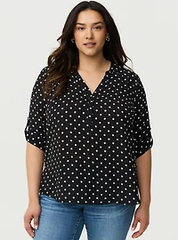 Harper Georgette Straight Hem Blouse
