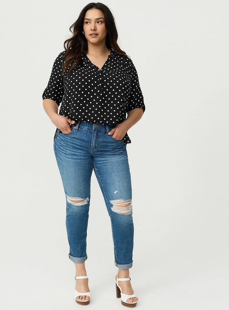 Harper Georgette Straight Hem Blouse