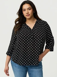 Harper Georgette Straight Hem Blouse