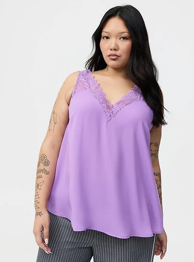 Georgette Lace Detail Cami