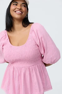 Smocked Babydoll Top