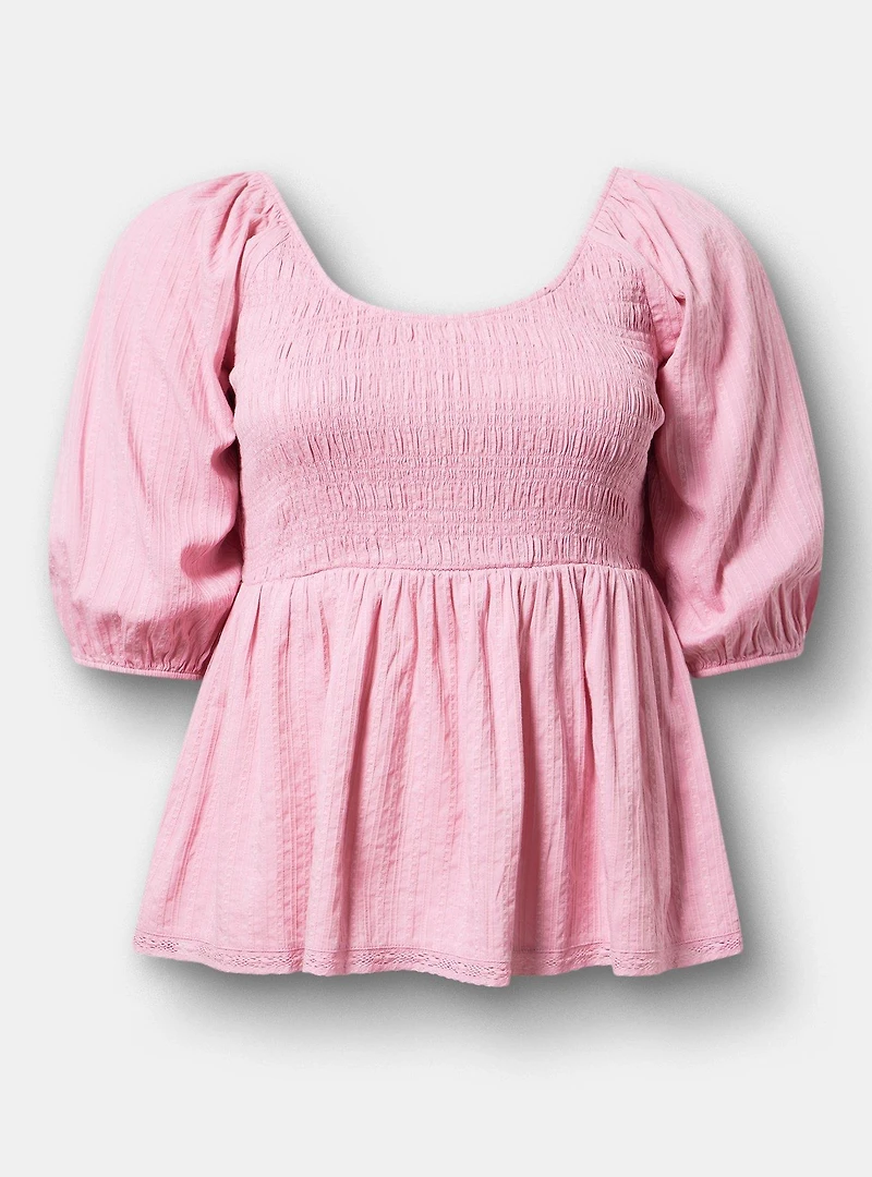 Smocked Babydoll Top