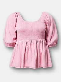 Smocked Babydoll Top