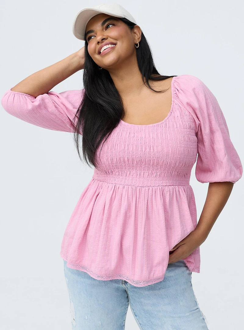 Smocked Babydoll Top
