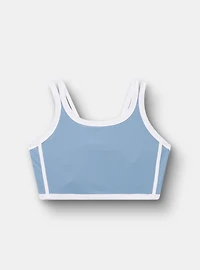 Performance Rib Active Sports Bra with Piping