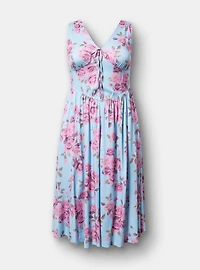 Corset Detail Midi Dress