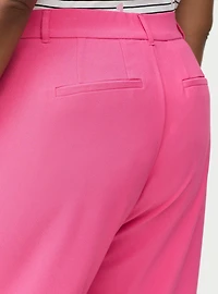 High-Rise Straight Crepe Pant