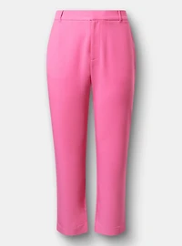 High-Rise Straight Crepe Pant