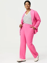 High-Rise Straight Crepe Pant