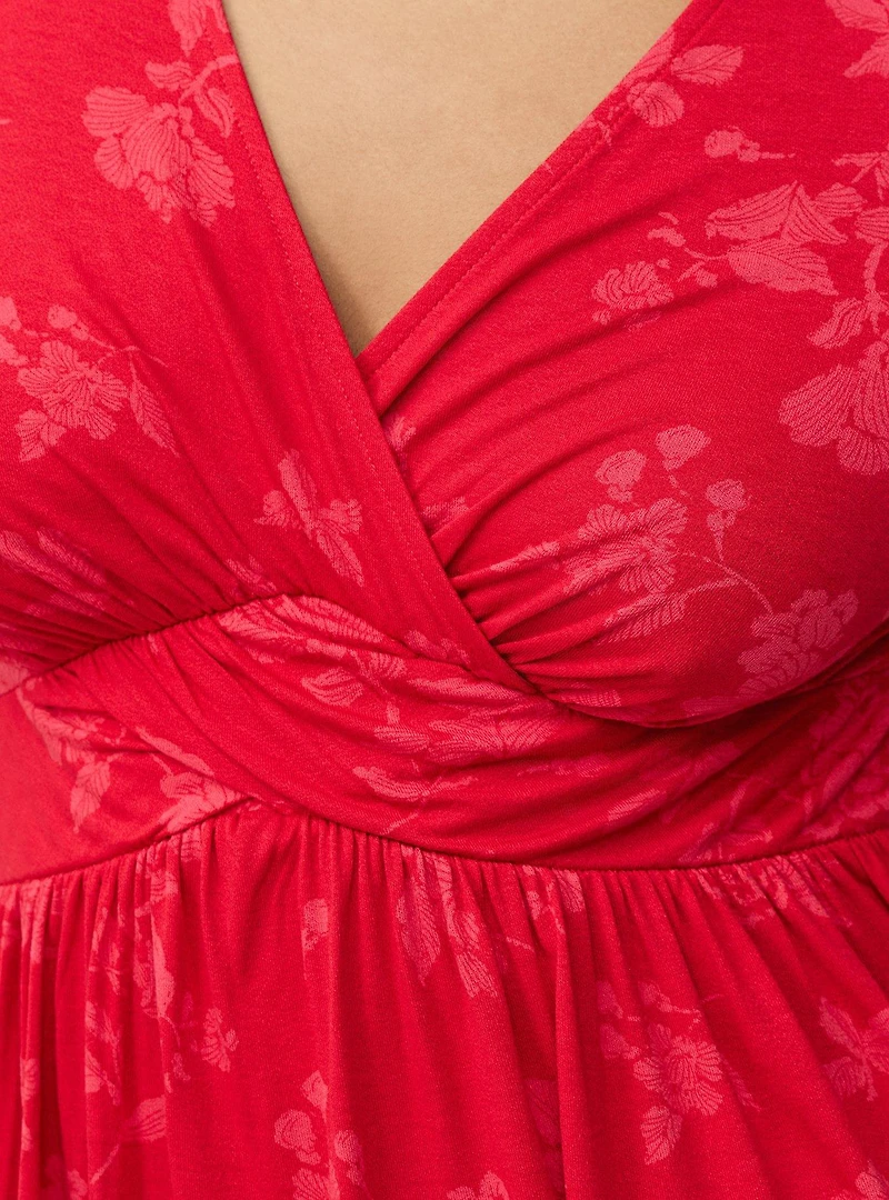 Twist Front Slinky Babydoll Tunic Top