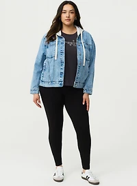 Relaxed Hooded Denim Trucker Jacket