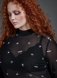 Nightfall Mesh Mock Neck Shirt