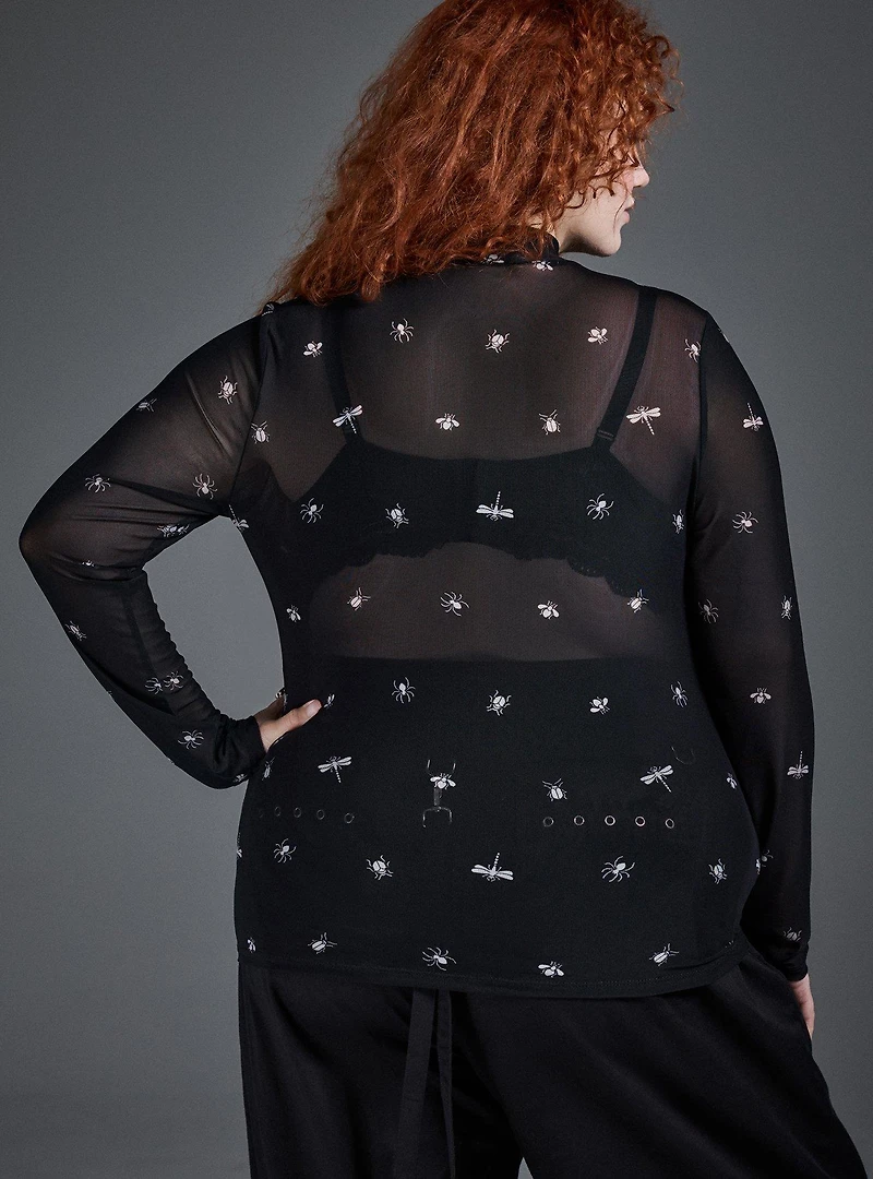 Nightfall Mesh Mock Neck Shirt