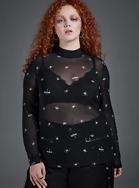 Nightfall Mesh Mock Neck Shirt