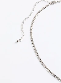 Rhinestone Curb Chain Necklace