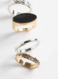 Signet Stone Ring Set