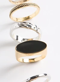 Signet Stone Ring Set