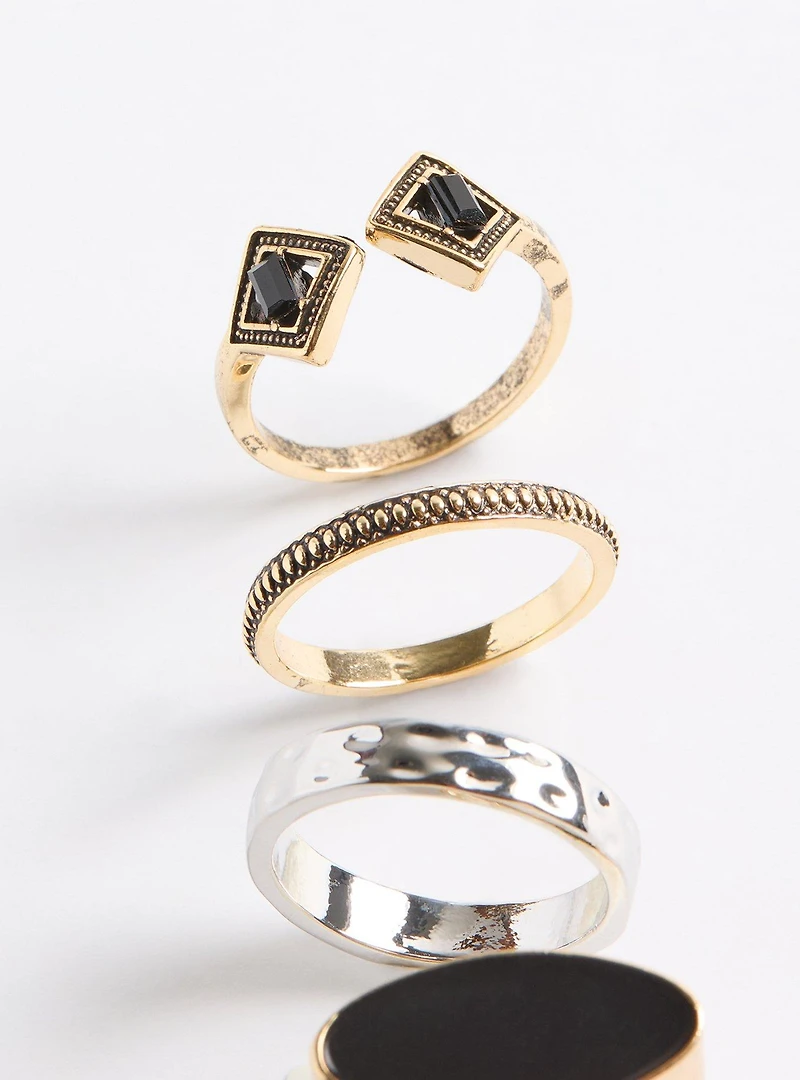 Signet Stone Ring Set