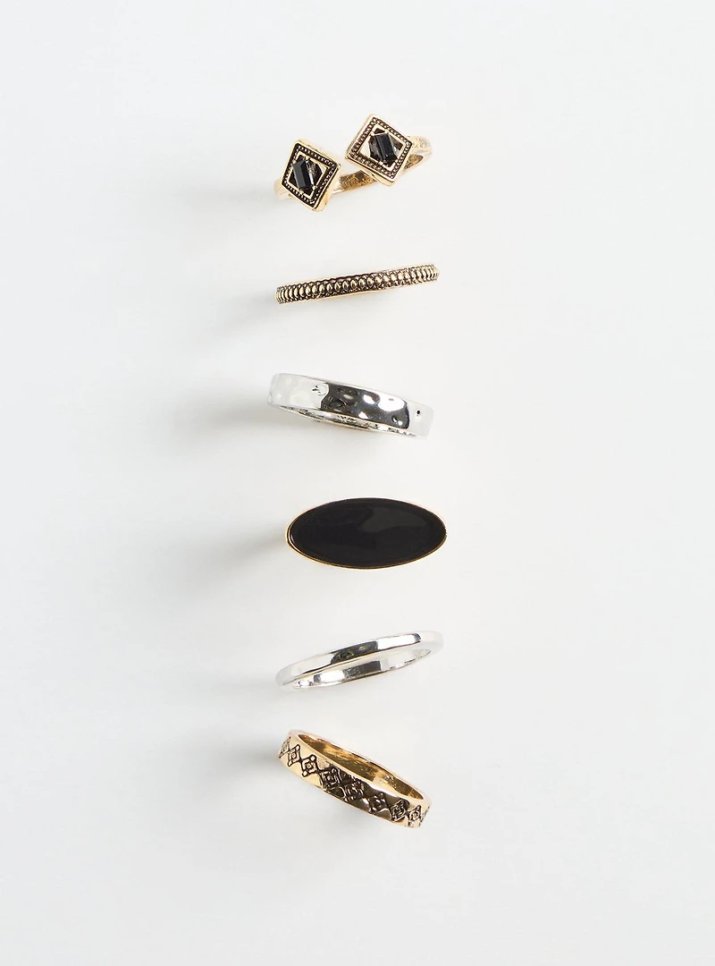 Signet Stone Ring Set
