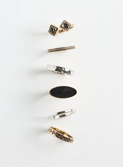 Signet Stone Ring Set