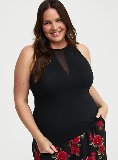 Foxy Mesh Inset Tank