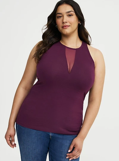 Foxy Mesh Inset Tank