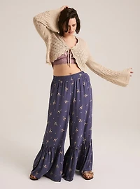 Festi Cropped Tie Front Cardigan