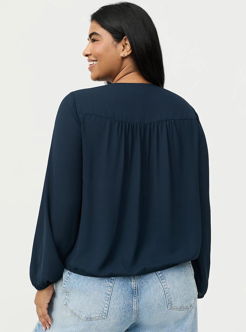 Georgette Surplice Blouse