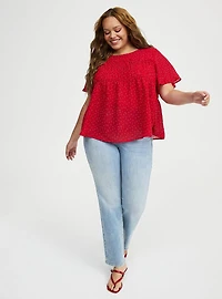 Chiffon  Smocked Detail Top
