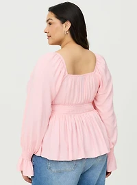 Ruffle Smocked Waist Top