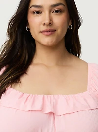 Ruffle Smocked Waist Top