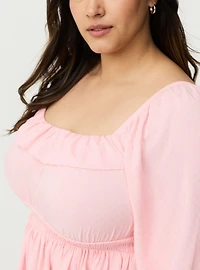 Ruffle Smocked Waist Top