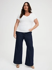 Fitted Cotton V-Neck Tee