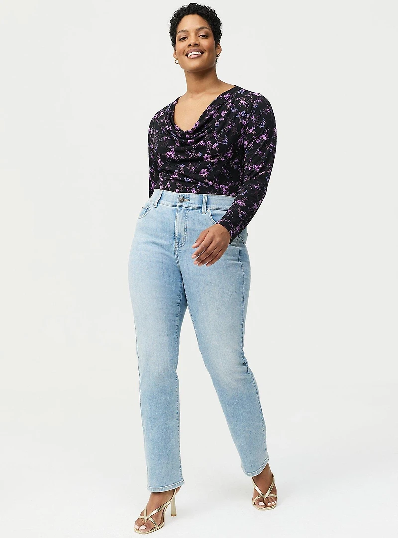 Cowl Neck Long Sleeve Top