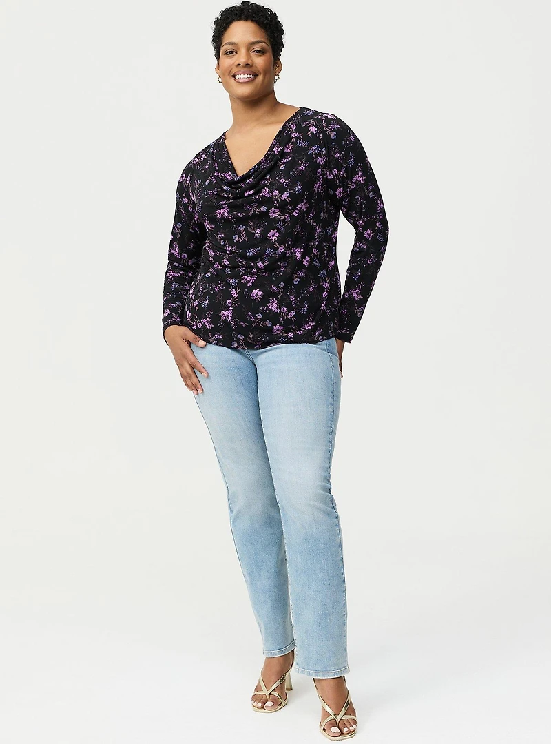 Cowl Neck Long Sleeve Top