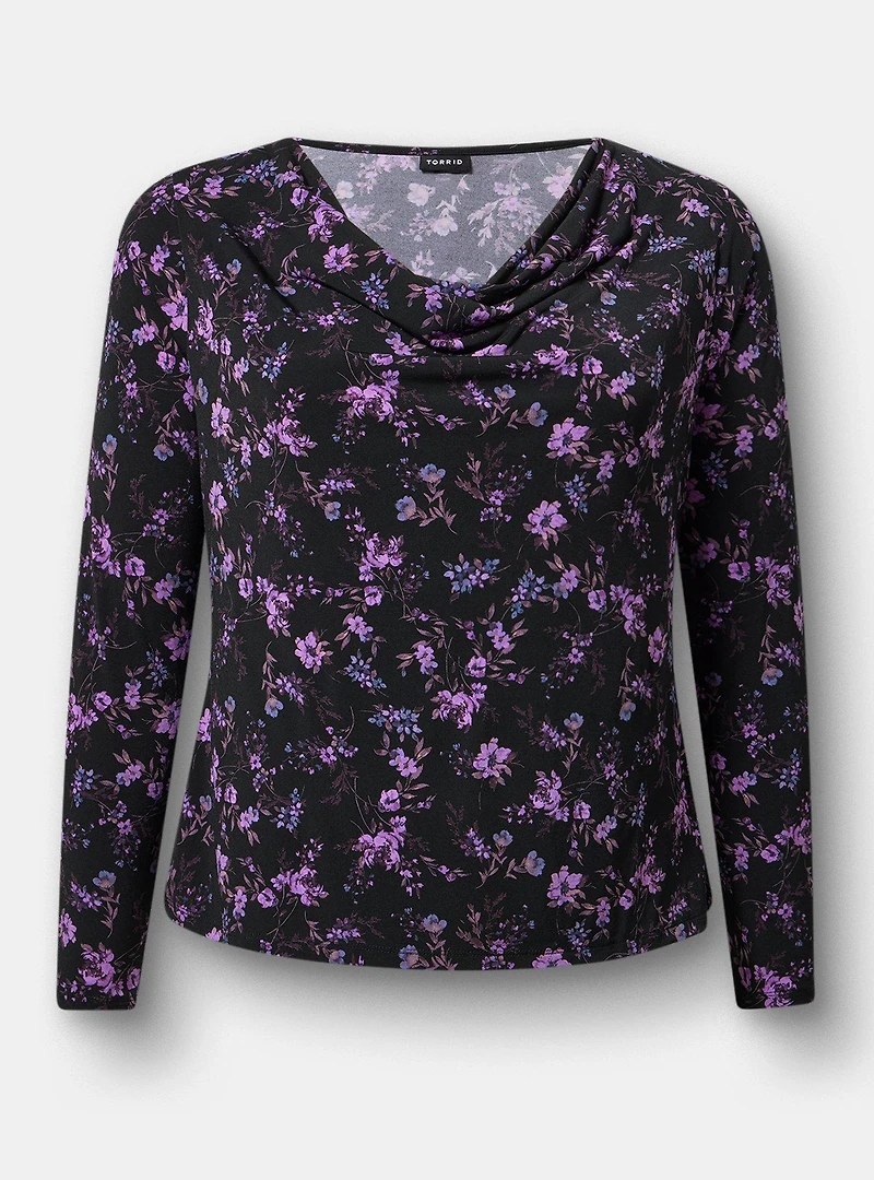 Cowl Neck Long Sleeve Top