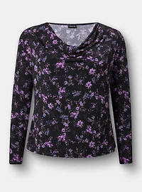 Cowl Neck Long Sleeve Top