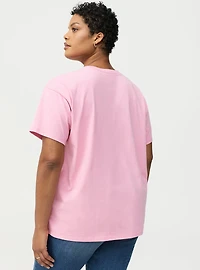 Heart Cutout Cotton Relaxed Crew Tee