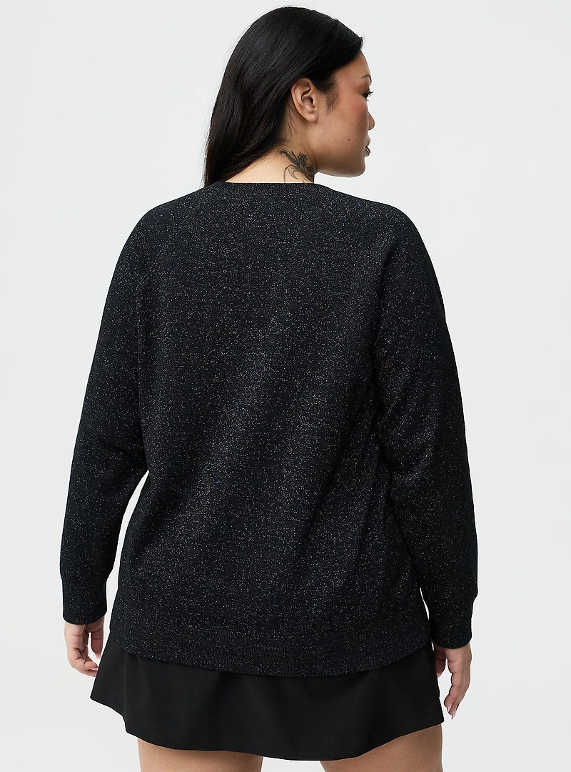 Sparkle Cozy Fleece Raglan Sweatshirt