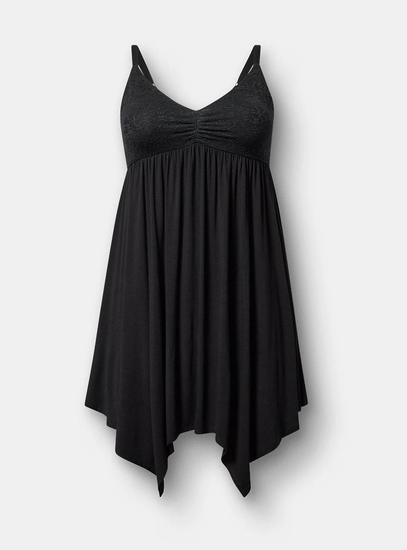 Super Soft Lace Bodice Babydoll Sleep Gown