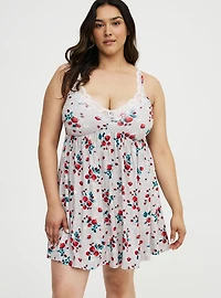 Super Soft Lace Trim Sleep Chemise