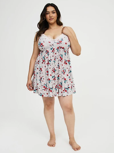 Super Soft Lace Trim Sleep Chemise