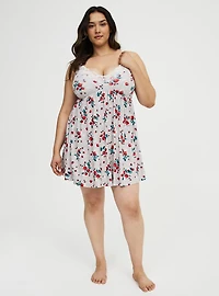 Super Soft Lace Trim Sleep Chemise