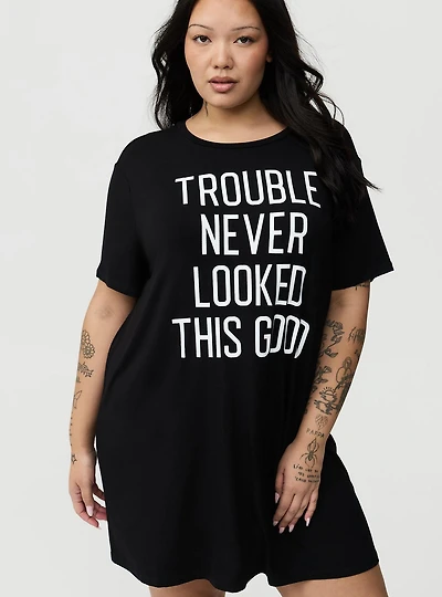 Super Soft Jersey Sleep Tee Dress