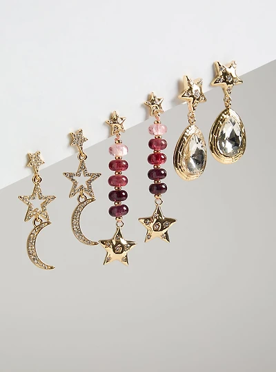 Celestial Beaded Earring Set