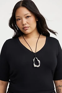 Organic Cord Pendant Necklace