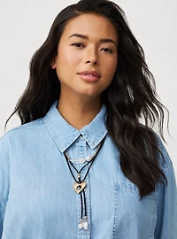 Heart Cord Layered Necklace